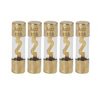 X AUTOHAUX Plastic Tube Fuse 40A Gold Tone Plated AGU Fuses for Car Auto 5 Pcs