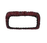 X AUTOHAUX Rear View Mirror Decorative Cover Faux Crystal Trim Red