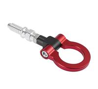 X AUTOHAUX Red Aluminum Alloy Front Bumper Towing Eye Tow Hook Tow Hook Kit
