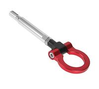X AUTOHAUX Red Aluminum Alloy Front Bumper Trailer Ring Eye Towing Tow Hook Screw for Subaru Impreza WRX BRZ