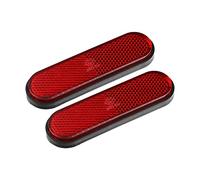X AUTOHAUX Saddlebag Side Visibility Reflector Stripe Kit Oval Red 2 Pcs