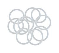 X AUTOHAUX Silicone O-Rings, 40mm OD 33.8mm ID 3.1mm Width VMQ Seal Gasket for Compressor Valves Pipe Repair, White, Pack of 10