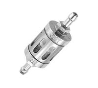 X AUTOHAUX Silver Tone Universal 8mm Fuel Filters Engine Inline Gas Fuel