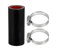 X AUTOHAUX Straight Coupler Silicone Hose 0.87" ID 2.99" Length 0 Degree Universal Car Silicone Hose Coolant Hose 4-Ply 5mm Thickness Air Intake/Turbo/Intercooler Piping Tube Black Red 1 Set