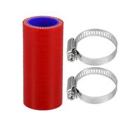 X AUTOHAUX Straight Coupler Silicone Hose 0.98" ID 2.99" Length 0 Degree Universal Car Silicone Hose Coolant Hose 4-Ply 5mm Thickness Air Intake/Turbo/Intercooler Piping Tube Red Blue 1 Set