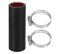 X AUTOHAUX Straight Coupler Silicone Hose 1.10" ID 3.94" Length 0 Degree Universal Car Silicone Hose Coolant Hose 4-Ply 5mm Thickness Air Intake/Turbo/Intercooler Piping Tube Black Red 1 Set