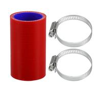 X AUTOHAUX Straight Coupler Silicone Hose 1.38" ID 2.99" Length 0 Degree Universal Car Silicone Hose Coolant Hose 4-Ply 5mm Thickness Air Intake/Turbo/Intercooler Piping Tube Red Blue 1 Set