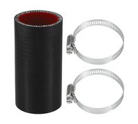 X AUTOHAUX Straight Coupler Silicone Hose 1.57" ID 3.94" Length 0 Degree Universal Car Silicone Hose Coolant Hose 4-Ply 5mm Thickness Air Intake/Turbo/Intercooler Piping Tube Black Red 1 Set