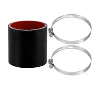 X AUTOHAUX Straight Coupler Silicone Hose 2.68" ID 2.99" Length 0 Degree Universal Car Silicone Hose Coolant Hose 4-Ply 5mm Thickness Air Intake/Turbo/Intercooler Piping Tube Black Red 1 Set