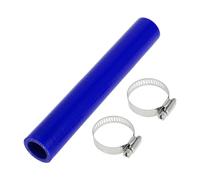 X AUTOHAUX Straight Coupler Silicone Hose with Clamps 0.87" ID 7.87" Length 0 Degree Car Silicone Hose Coolant Hose 4-Ply 5mm Thickness Air Intake/Turbo/Intercooler Piping Tube Blue 1 Set