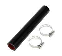 X AUTOHAUX Straight Coupler Silicone Hose with Clamps 0.87" ID 7.87" Length 0 Degree Car Silicone Hose Coolant Hose 4-Ply 5mm Thick Air Intake/Turbo/Intercooler Piping Tube Black Red 1 Set