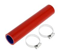 X AUTOHAUX Straight Coupler Silicone Hose with Clamps 1.18" ID 7.87" Length 0 Degree Car Silicone Hose Coolant Hose 4-Ply 5mm Thick Air Intake/Turbo/Intercooler Piping Tube Blue Red 1 Set