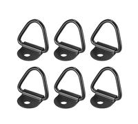 X AUTOHAUX Tie Down Anchor 1/4" Diameter V Shape Ring for SUV Car Black 6pcs