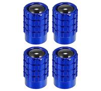 X AUTOHAUX Tire Valve Stem Caps for Car SUV, 17mm, Aluminum Alloy, Blue, 4pcs