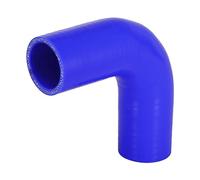 X AUTOHAUX Universal 38mm 1.5" ID 90 Degree Coupler Silicone Hose Blue for Car