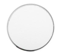 X AUTOHAUX Universal 4" Car Speaker Grills Cover Mesh Round 4 Inch Audio Speaker Subwoofer Guard Protector Case Iron Plating Silver Tone White - Pack of 1
