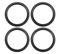 X AUTOHAUX Universal 6.5" Subwoofer Speaker Rings Cover Spacers Speaker Audio Decorative Circle without Mesh Grille ABS Black - Pack of 4