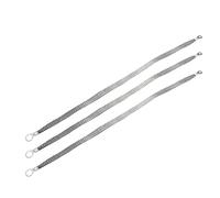 X AUTOHAUX Universal Braided Copper Ground Straps 508mm / 3pcs / Silver Tone