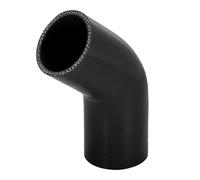 X AUTOHAUX Universal Car 57mm 2.25" ID 45 Degree Coupler Silicone Hose Black