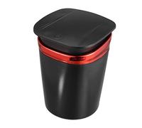 X AUTOHAUX Universal Car Ashtray Cigarette Cylinder LED Light Plastic Red Edge