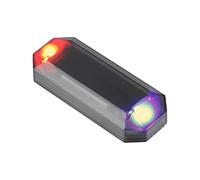 X AUTOHAUX Universal Car Solar Power Anti-Theft LED Warning Light Lamp Red/Blue