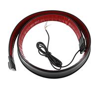 X AUTOHAUX Universal Car Spoiler with Red LED Brake Light 47.2inch/1.2m Black