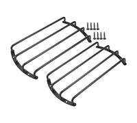 X AUTOHAUX Universal Iron Black 10" Speaker Grill Bar Audio Speaker Subwoofer Grill Grille 10 Inch 4 Bar Speaker Grille Bar Woofer Protective Cover - Pack of 2