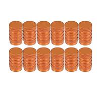 X AUTOHAUX Universal Tire Valve Stem Caps, 17mm, Aluminum Alloy, Orange, 12pcs