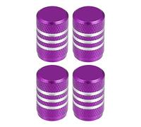 X AUTOHAUX Universal Tire Valve Stem Caps, 17mm, Aluminum Alloy, Purple, 4pcs