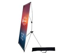 X Banner Stand Adjustable Fit Banner 23 x 63 to 32 x 78 Inch, Portable Travel Bag, Bigger, More Adaptable Advertising, Stores, Tradeshow, Restaurant, Event, Birthday & Party(Banner Not Included)