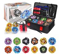 X Battling Blade Set, 12 Spinning Tops, 3 Launchers and 1 Grip with Storage Box, Kids Toys Birthday Gift Ideal for 6+ Years Old Boys