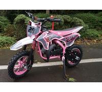 X BEAST MOTORSPORT Dirt Bike Pink Mini Motorbike Motocross Scrambler Off Road Petrol 49cc 2 Stroke