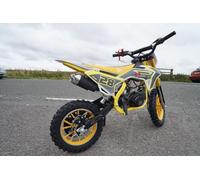 X BEAST MOTORSPORT Mini Dirt Bike Yellow Motorbike Motocross Scrambler Off Road Petrol 49cc 2 Stroke