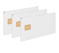 X-belmox J2a040 Chip Java Jcop Cards Unfused, J2a040 Unfused Blank Cards with 2 Track, 8.4mm HICO Magnetic Stripe, White Card Java Chip Silver Magnetic Strip - 3 Pack