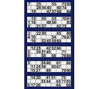 X Bingo Book 1-600 Numbered Tickets | 6 to View Bingo Pads for Christmas, New Year, Family Games, Parties & Events | Bingo Flyers for Fun Nights, Office, Holidays - (Royal Blue)