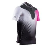 X-Bionic Corefusion Run Short Sleeve Tee for Men - Black Dot Fade/White/Neo Pink