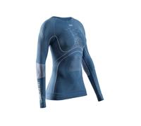 X-BIONIC ENERGY ACCUMULATOR LIGHT SHIRT LS (MINERAL BLUE/ARCTIC WHITE) Women's ski T-shirt