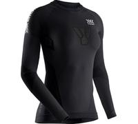 X-BIONIC INVENT 4.0 Running Shirt Long Sleeves Women Sports Jersey Running Jogging Training Fitness Gym Compression Baselayer Top - Black/Charcoal, X-Large