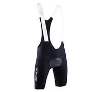 X-BIONIC Men Invent 4.0 Bike Race Padded Bib Shorts - Opal Black/Arctic White, Medium