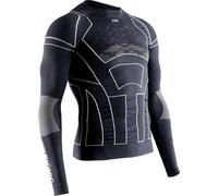 X-BIONIC Men Moto Energizer 4.0 Light Long Sleeve Shirt - Charcoal/Pearl Grey, X-Large