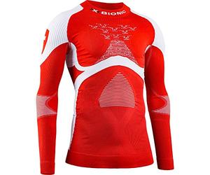 X-BIONIC Unisex Energy Accumulator 4.0 Patriot Shirt Turtle Neck Long Sleeves Switzerland Shirts, Unisex_Adult, Shirts, EA-WT43W19M-T021-S, Switzerland, S