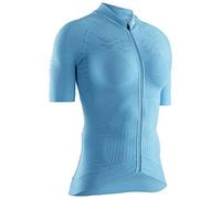 X-BIONIC Women Effektor 4.0 Bike Zip Short Sleeve Shirt - Turquoise/Arctic White, Medium