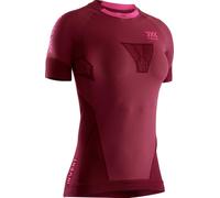 X-BIONIC Women Invent 4.0 Run Speed Short Sleeve Shirt - Namid Red/Neon Flamigo, X-Large