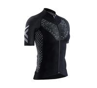X-BIONIC Women Twyce 4.0 Bike Zip Short Sleeve Shirt - Opal Black/Arctic White, Small