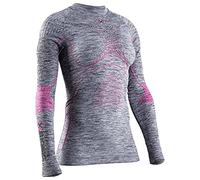 X-BIONIC Energy Accumulator 4.0 Melange Women's Shirt Round Neck Long Sleeves, Womens, EA-WT41W19W-G144-S, grey melange/pink, S