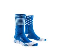 X-BIONIC X-Socks Unisex Children's Bike Race Jr 4.0 Socks, Twyce Blue/White/Dot/Stripes, 50, Twyce Blue/White/Dot/Stripe