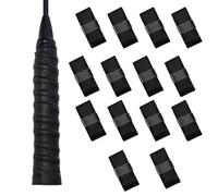 X-BLTU 14 Pcs Perforated Tennis Racket Grip Tape, Anti Slip Badminton Racket Grip Overgrip, Breathable and Absorbent Pickleball Racquet Grip Tape Squash Grips (Black, 2.5 * 110cm)