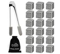 X-BLTU 18 Pcs Small Whiskey Stone Rocks，Whisky Accessories Set