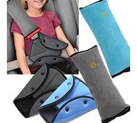 X-BLTU 4 Pcs Seat Belt Pads, Kids Car Safety Seatbelt Triangle Adjuster, Seat Belt Covers Shoulder Pad Seatbelt Clips, Car Safety Strap Protection Accessories for Children Baby Adults Seniors