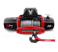 X-BULL Winch-10000 lb. Load Capacity Electric Winch Kit -12V Synthetic Rope Winch,Waterproof IP67 Electric Winch with Hawse Fairlead-Grey Rope